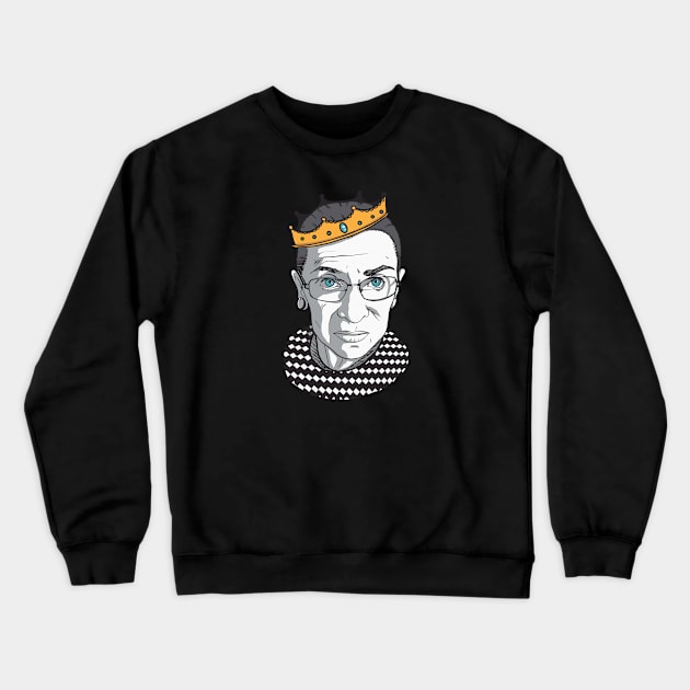 Queen RBG | Ruth Bader Ginsburg Crewneck Sweatshirt by SLAG_Creative